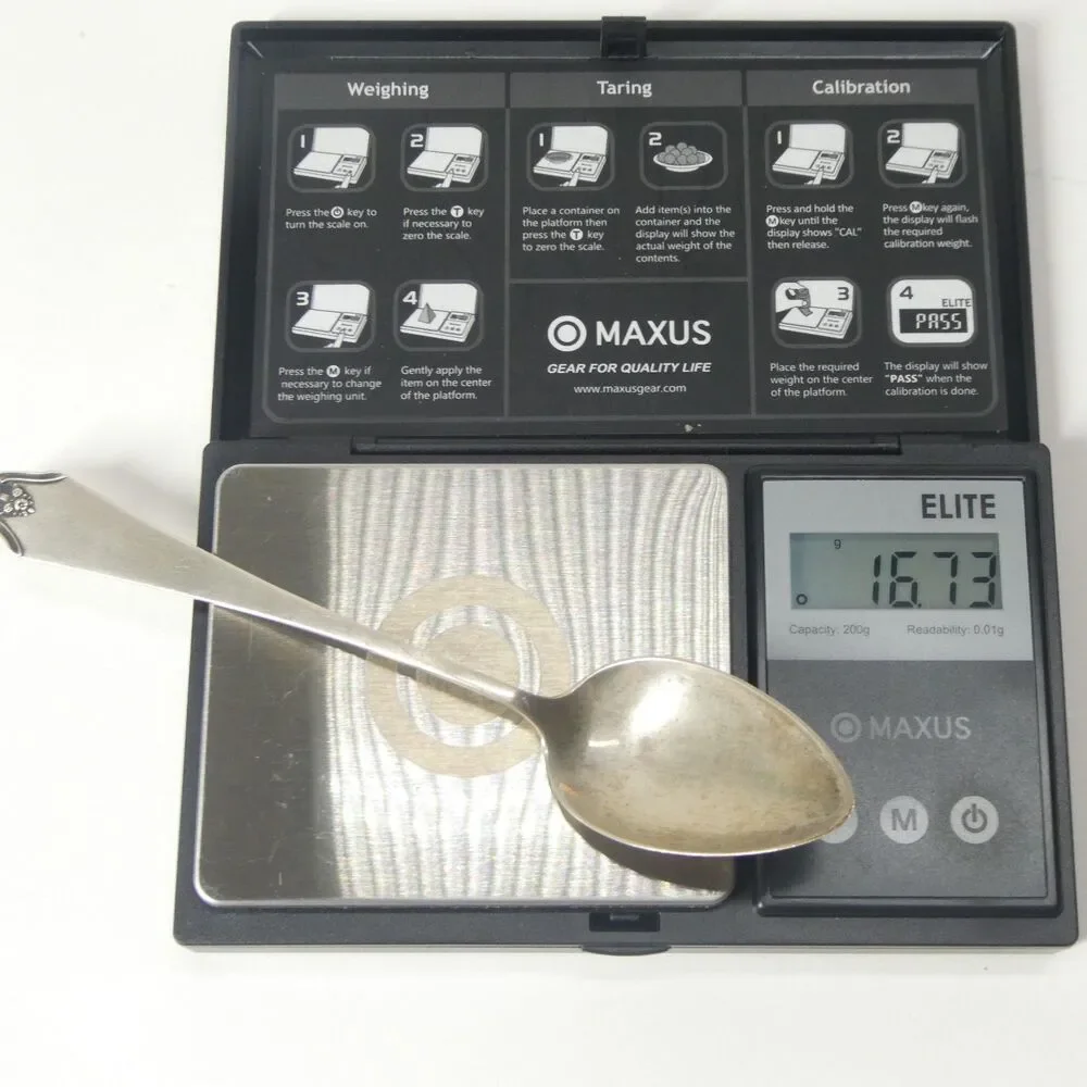 Watson Sterling Silver Spoon w/ Flower Bouquet Design 5.75